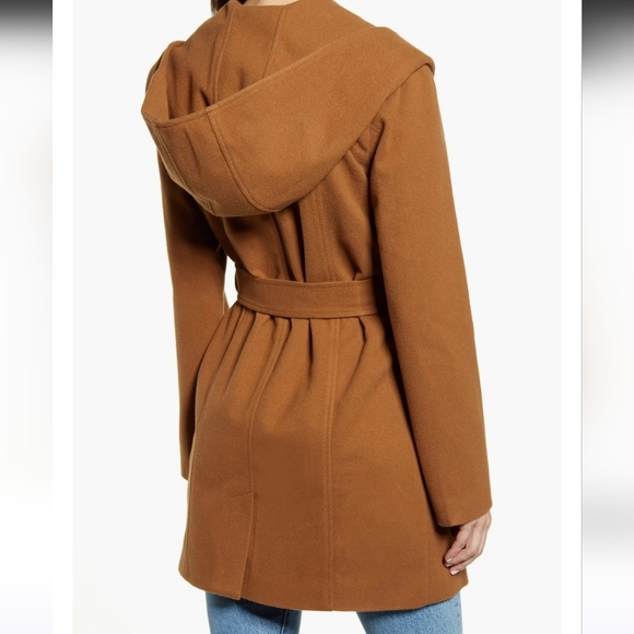 The Ultimate Jack by BB Dakota "Take Cover" Hooded Wrap Coat | Classic Camel Lg - Picture 10 of 10